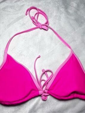 Hot Pink Triangle Bikini Top